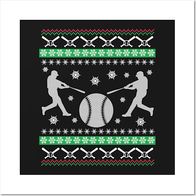 BASEBALL UGLY CHRISTMAS SWEATER Wall Art by missalona